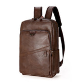 Fashion Men Backpack Waterproof PU Leather Travel Bag Man Large Capacity Teenager Male Mochila Laptop Backpacks - ENSEIGNE DENIS