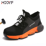 Breathable wrok shoes Men Safety Shoes lightweight Boots Steel Toe Cap Men Boots Indestructible Shoes Puncture-Proof Work Sneake - ENSEIGNE DENIS