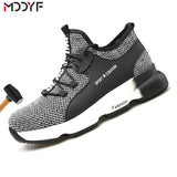 Breathable wrok shoes Men Safety Shoes lightweight Boots Steel Toe Cap Men Boots Indestructible Shoes Puncture-Proof Work Sneake - ENSEIGNE DENIS