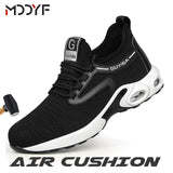 Breathable wrok shoes Men Safety Shoes lightweight Boots Steel Toe Cap Men Boots Indestructible Shoes Puncture-Proof Work Sneake - ENSEIGNE DENIS