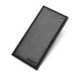 BISON DENIM 100% Cow Leather Wallet Men Fashion Bifold Card Holder Wallet RFID Blocking Male Short Purse High Quality N4475 - ENSEIGNE DENIS
