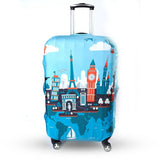 TRIPNUO Thicker Blue City Luggage Cover Suitcase Protective Cover for Trunk Case Apply to 19''-32'' Suitcase Travel Accessories