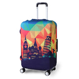 TRIPNUO Thicker Blue City Luggage Cover Suitcase Protective Cover for Trunk Case Apply to 19''-32'' Suitcase Travel Accessories