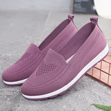 Women Casual Shoes Light Sneakers Breathable Mesh Summer knitted Vulcanized Shoes Outdoor Slip-On Sock Shoes Plus Size Tennis AA - ENSEIGNE DENIS