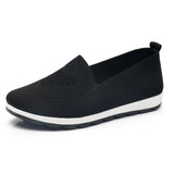 Women Casual Shoes Light Sneakers Breathable Mesh Summer knitted Vulcanized Shoes Outdoor Slip-On Sock Shoes Plus Size Tennis AA - ENSEIGNE DENIS
