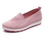 Women Casual Shoes Light Sneakers Breathable Mesh Summer knitted Vulcanized Shoes Outdoor Slip-On Sock Shoes Plus Size Tennis AA - ENSEIGNE DENIS