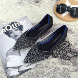 New Summer Woven Flat Shoes Knit Ballet Shoes Women Pointed Shallow Casual Boat Shoes Breathable Nurse Pregnant Shoes Zapatos De - ENSEIGNE DENIS
