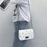 DOLOVE Women Fashionable Shoulder Bags New Female Messenger Bag Handbag Chain Wild Crack Printing Wild Crossbody Bag