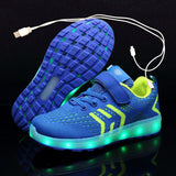 2020 New Kids USB Luminous Sneakers Glowing Children Lights Up Shoes With Led Slippers Girls Illuminated Krasovki Footwear Boys - ENSEIGNE DENIS