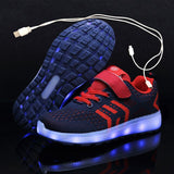 2020 New Kids USB Luminous Sneakers Glowing Children Lights Up Shoes With Led Slippers Girls Illuminated Krasovki Footwear Boys - ENSEIGNE DENIS