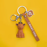 Creative Cartoon Geometric Faceted Dinosaur Panda Doll Keychain Couple Car Key Chain Backpack Hanging Gift - ENSEIGNE DENIS