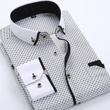 Men Shirts Slim Fit Business Work Office Daily Life Formal Casual Print Shirt Thin Long Sleeve New Fashion Holiday Leisure Party - ENSEIGNE DENIS