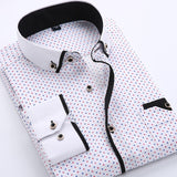 Men Shirts Slim Fit Business Work Office Daily Life Formal Casual Print Shirt Thin Long Sleeve New Fashion Holiday Leisure Party - ENSEIGNE DENIS