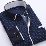 Men Shirts Slim Fit Business Work Office Daily Life Formal Casual Print Shirt Thin Long Sleeve New Fashion Holiday Leisure Party - ENSEIGNE DENIS