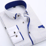 Men Shirts Slim Fit Business Work Office Daily Life Formal Casual Print Shirt Thin Long Sleeve New Fashion Holiday Leisure Party - ENSEIGNE DENIS