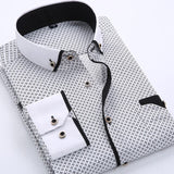Men Shirts Slim Fit Business Work Office Daily Life Formal Casual Print Shirt Thin Long Sleeve New Fashion Holiday Leisure Party - ENSEIGNE DENIS