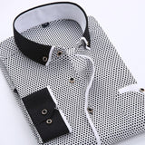Men Shirts Slim Fit Business Work Office Daily Life Formal Casual Print Shirt Thin Long Sleeve New Fashion Holiday Leisure Party - ENSEIGNE DENIS