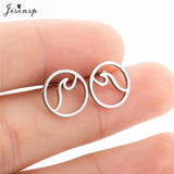 Jisensp Stainless Steel Ballet Earrings for Women Music Earing Fashion Tree of Life Stud Earring Girls Jewelry Kids Accessories - ENSEIGNE DENIS
