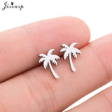 Jisensp Stainless Steel Ballet Earrings for Women Music Earing Fashion Tree of Life Stud Earring Girls Jewelry Kids Accessories - ENSEIGNE DENIS