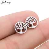 Jisensp Stainless Steel Ballet Earrings for Women Music Earing Fashion Tree of Life Stud Earring Girls Jewelry Kids Accessories - ENSEIGNE DENIS