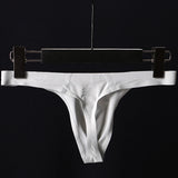 2020 Brand Gay Underwear Ultra-thin Ice Silk Male Thong Sexy Transparent Low Waist Seamless Men's Solid G-strings