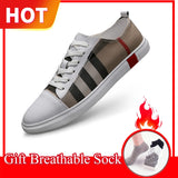 MR CO Fashion Mens Breathable Skateboard Shoes Men Fashion Sneakers High Quality Trainers Shoes Casual Genuine Leather Shoes - ENSEIGNE DENIS