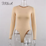 FSDA Long Sleeve Black Bodysuit O Neck Casual Spring Winter White Body Top Sexy Women 2020 Bodysuits Streetwear