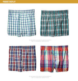 5 pcs Mens Underwear Boxers Shorts Casual Cotton Sleep Underpants Quality Plaid Loose Comfortable Homewear Striped Arrow Panties