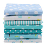 7pcs/set 25x25cm Flower Pattern Cotton Fabric Printed Cloth DIY Handmade Patchwork Material for Needlework Sewing Accessories