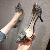Luxury Women Pumps 2019 Transparent High Heels Sexy Pointed Toe Slip-on Wedding Party Brand Fashion Shoes For Lady Size 34-41 - ENSEIGNE DENIS