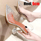Luxury Women Pumps 2019 Transparent High Heels Sexy Pointed Toe Slip-on Wedding Party Brand Fashion Shoes For Lady Size 34-41 - ENSEIGNE DENIS