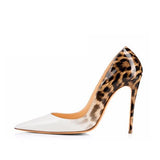 New sexy night club party wedding shoes women Leopard print high heels slip on pointed toe 12cm stiletto pump QP033 ROVICIYA - ENSEIGNE DENIS