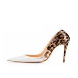 New sexy night club party wedding shoes women Leopard print high heels slip on pointed toe 12cm stiletto pump QP033 ROVICIYA - ENSEIGNE DENIS