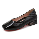 GKTINOO Brand Shoes Low Heel Ladies Pumps Genuine Leather Square Toe Colorful Square Heels Party Handmade Shoes Women - ENSEIGNE DENIS