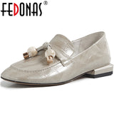 FEDONAS Fashion Classic Design Patent Leather Shoes For Women 2020 Summer Autumn Thick Heels Pumps Party Casual Shoes Woman - ENSEIGNE DENIS