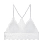 1/2PCS Women Bralette French Style Lace Bra Girls Triangle Cup Lingerie Deep V Wireless Underwear Soft Thin Seamless Bra