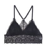1/2PCS Women Bralette French Style Lace Bra Girls Triangle Cup Lingerie Deep V Wireless Underwear Soft Thin Seamless Bra