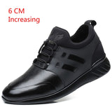 RayZing 2020 Men's Fashion Sneakers Man Casual Shoes Breathable Men Genuine Leather Shoes Big size Increasing Office Footwear - ENSEIGNE DENIS
