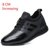 RayZing 2020 Men's Fashion Sneakers Man Casual Shoes Breathable Men Genuine Leather Shoes Big size Increasing Office Footwear - ENSEIGNE DENIS