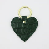 New Design Free Customed Initials Letters Crocodile Pattern Or Saffiano Leather Round Key Chain Key Ring Key Wallet