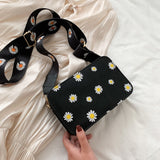 Small PU Leather Shoulder Bags Women Girls Floral Printed Crossbody Bags Classic Elegant Crossbody Shoulder Bags For Women 2020