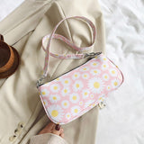Small PU Leather Shoulder Bags Women Girls Floral Printed Crossbody Bags Classic Elegant Crossbody Shoulder Bags For Women 2020