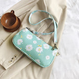 Small PU Leather Shoulder Bags Women Girls Floral Printed Crossbody Bags Classic Elegant Crossbody Shoulder Bags For Women 2020