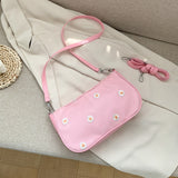 Small PU Leather Shoulder Bags Women Girls Floral Printed Crossbody Bags Classic Elegant Crossbody Shoulder Bags For Women 2020