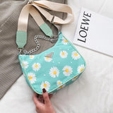 Small PU Leather Shoulder Bags Women Girls Floral Printed Crossbody Bags Classic Elegant Crossbody Shoulder Bags For Women 2020