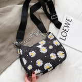 Small PU Leather Shoulder Bags Women Girls Floral Printed Crossbody Bags Classic Elegant Crossbody Shoulder Bags For Women 2020