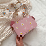 Small PU Leather Shoulder Bags Women Girls Floral Printed Crossbody Bags Classic Elegant Crossbody Shoulder Bags For Women 2020