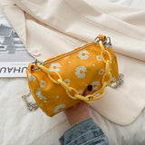 Small PU Leather Shoulder Bags Women Girls Floral Printed Crossbody Bags Classic Elegant Crossbody Shoulder Bags For Women 2020