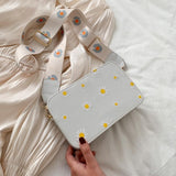Small PU Leather Shoulder Bags Women Girls Floral Printed Crossbody Bags Classic Elegant Crossbody Shoulder Bags For Women 2020