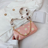 Small PU Leather Shoulder Bags Women Girls Floral Printed Crossbody Bags Classic Elegant Crossbody Shoulder Bags For Women 2020